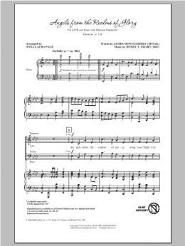 page one of Angels From The Realms Of Glory (SATB Choir)