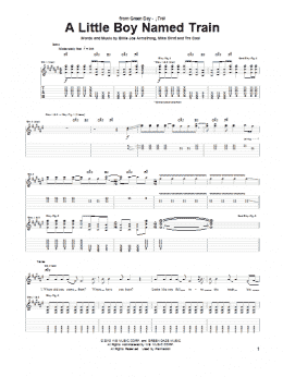 page one of A Little Boy Named Train (Guitar Tab)