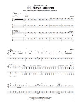 page one of 99 Revolutions (Guitar Tab)