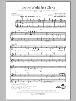 page one of Let The World Sing Gloria (SATB Choir)