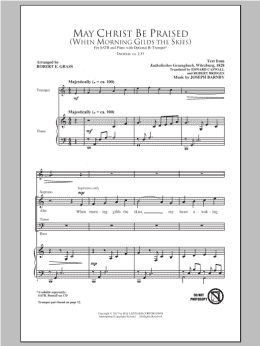 page one of May Christ Be Praised (SATB Choir)