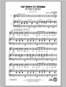 page one of Can't Believe It's Christmas (2-Part Choir)
