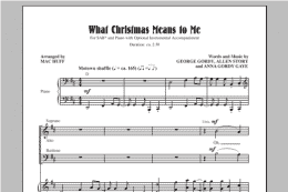 page one of What Christmas Means To Me (SAB Choir)