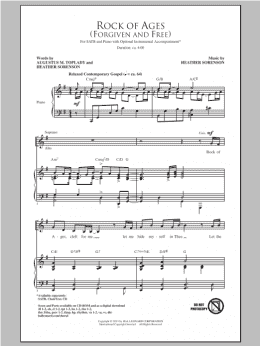 page one of Rock Of Ages (Forgiven And Free) (SATB Choir)