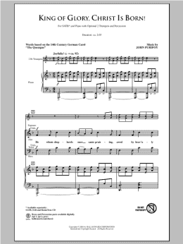 page one of King Of Glory, Christ Is Born! (SATB Choir)