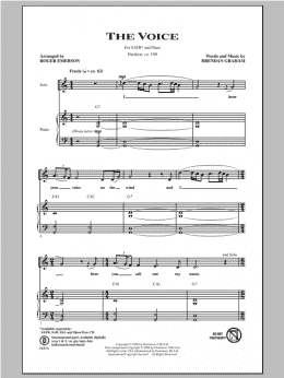 page one of The Voice (SATB Choir)