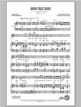page one of Basin Street Blues (arr. Tom Anderson) (3-Part Mixed Choir)