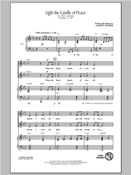 page one of Light The Candle Of Peace (2-Part Choir)