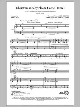 page one of Christmas (Baby Please Come Home) (SATB Choir)