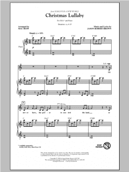 page one of Christmas Lullaby (from Songs for a New World) (arr. Mac Huff) (SSA Choir)