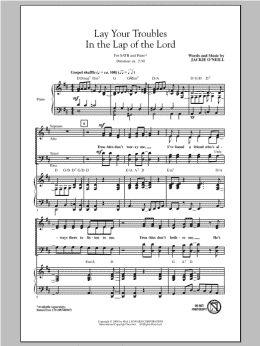 page one of Lay Your Troubles In The Lap Of The Lord (SATB Choir)