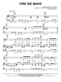 page one of Fire We Make (Piano, Vocal & Guitar Chords (Right-Hand Melody))