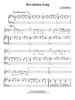 page one of Revelation Song (Piano, Vocal & Guitar Chords (Right-Hand Melody))