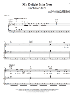 page one of My Delight Is In You (with "Refiner's Fire") (Piano, Vocal & Guitar Chords (Right-Hand Melody))