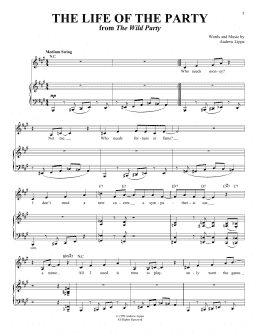 page one of The Life Of The Party (Piano & Vocal)