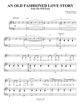 page one of An Old Fashioned Love Story (Piano & Vocal)
