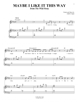 page one of Maybe I Like It This Way (Piano & Vocal)