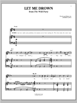 page one of Let Me Drown (Piano, Vocal & Guitar Chords (Right-Hand Melody))