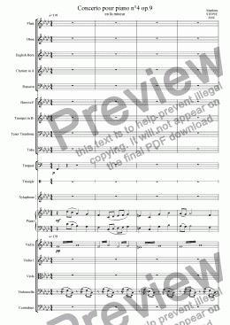 page one of Piano Concerto No.4, I: allegro