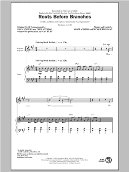 page one of Roots Before Branches (SSA Choir)