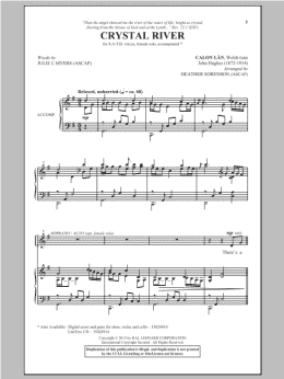 page one of Crystal River (SATB Choir)