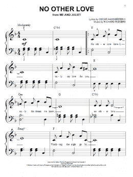 page one of No Other Love (Big Note Piano)