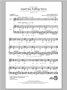 page one of Amid The Falling Snow (SATB Choir)