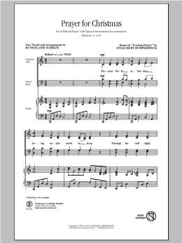 page one of Prayer For Christmas (SATB Choir)