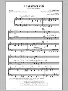 page one of I Am Resolved (SAB Choir)