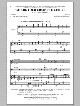 page one of We Are The Church Of Christ (SATB Choir)