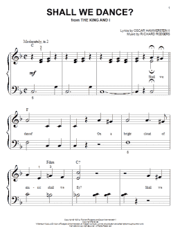 page one of Shall We Dance? (Big Note Piano)