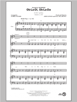 page one of Ob-La-Di, Ob-La-Da (SSA Choir)