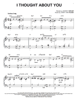 page one of I Thought About You (arr. Brent Edstrom) (Piano Solo)