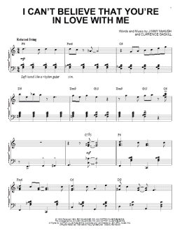 page one of I Can't Believe That You're In Love With Me (arr. Brent Edstrom) (Piano Solo)