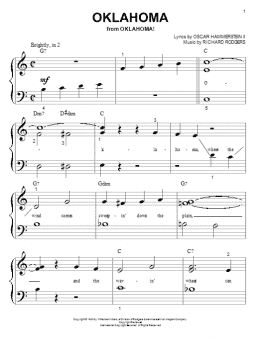 page one of Oklahoma (Big Note Piano)
