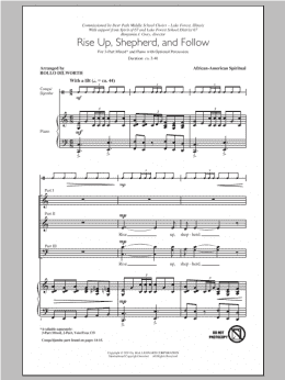 page one of Rise Up, Shepherd, And Follow (3-Part Mixed Choir)