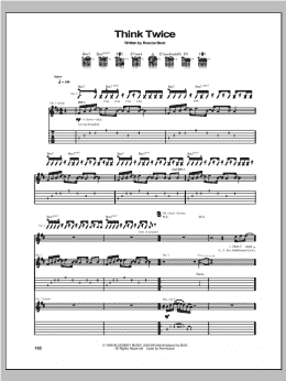page one of Think Twice (Guitar Tab)