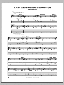 page one of I Just Want To Make Love To You (Guitar Tab)