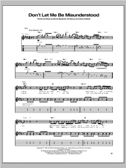 page one of Don't Let Me Be Misunderstood (Guitar Tab)