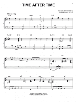 page one of Time After Time (arr. Brent Edstrom) (Piano Solo)