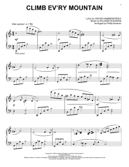 page one of Climb Ev'ry Mountain (from The Sound Of Music) (arr. Phillip Keveren) (Piano Solo)
