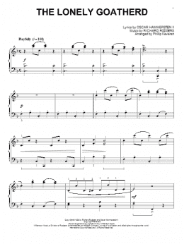 page one of The Lonely Goatherd (from The Sound Of Music) (arr. Phillip Keveren) (Piano Solo)