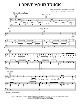 page one of I Drive Your Truck (Piano, Vocal & Guitar Chords (Right-Hand Melody))