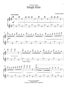 page one of Sleigh Ride (Educational Piano)