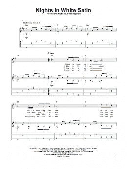 page one of Nights In White Satin (Solo Guitar)