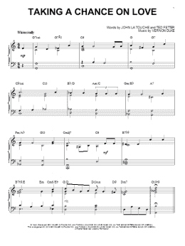 page one of Taking A Chance On Love (arr. Brent Edstrom) (Piano Solo)