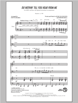 page one of Do Nothin' Till You Hear From Me (SATB Choir)
