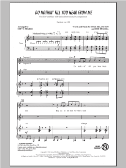 page one of Do Nothin' Till You Hear From Me (SSA Choir)