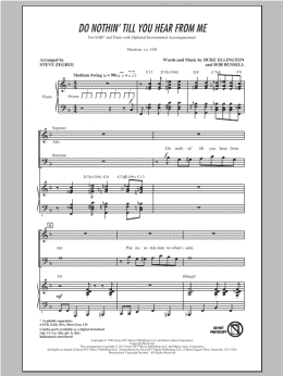 page one of Do Nothin' Till You Hear From Me (SAB Choir)
