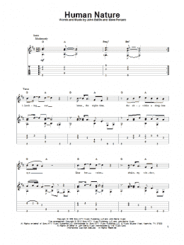 page one of Human Nature (Solo Guitar)